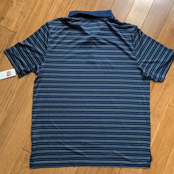 NEW SEAHAWKS NFL Navy/Gray Striped polo sz XL - Picture 3 of 4